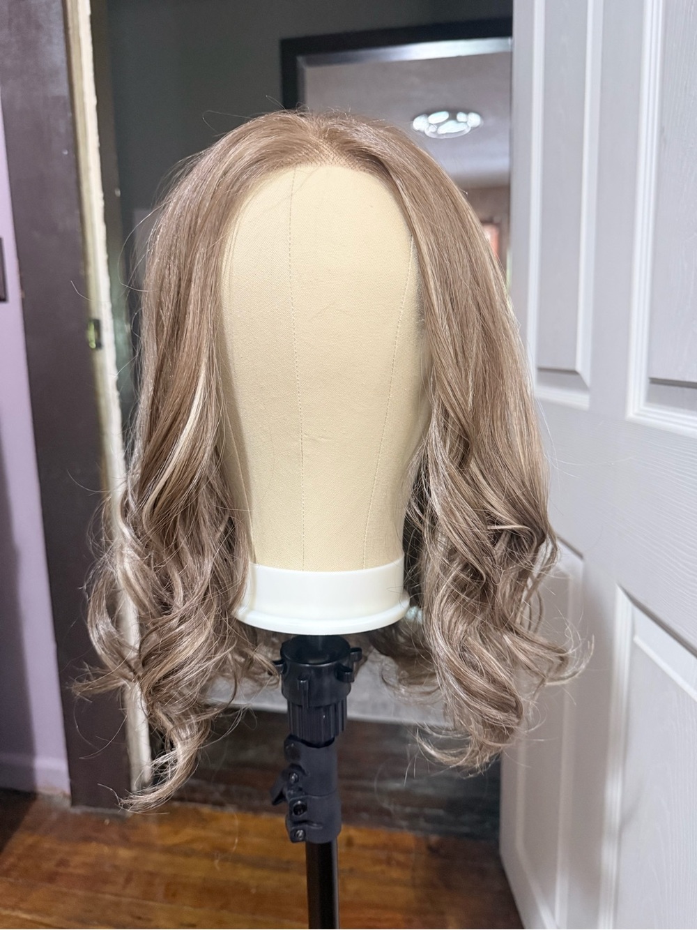 DWY Juno Synthetic Lace Front Wig - chestnut brown, blonde curly